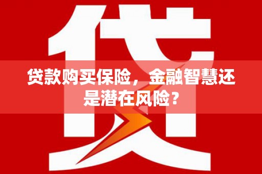 庆元贷款购买保险，金融智慧还是潜在风险？