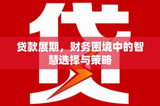 庆元贷款展期，财务困境中的智慧选择与策略