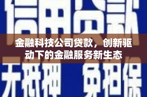 庆元金融科技公司贷款，创新驱动下的金融服务新生态