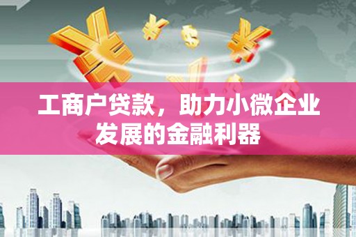 庆元工商户贷款，助力小微企业发展的金融利器