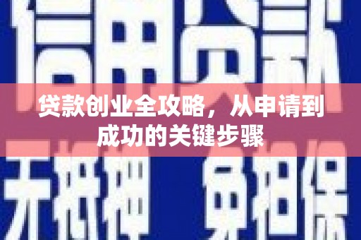 庆元贷款创业全攻略，从申请到成功的关键步骤