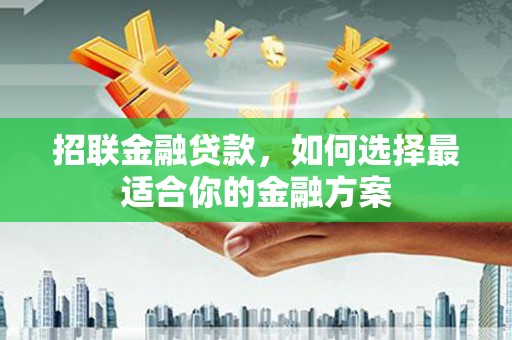 庆元招联金融贷款，如何选择最适合你的金融方案