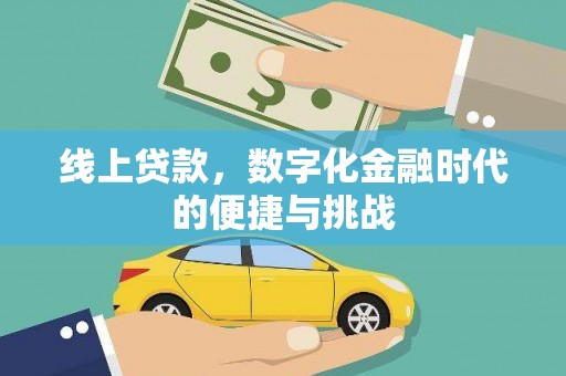 庆元线上贷款，数字化金融时代的便捷与挑战