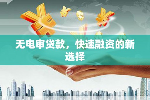 庆元无电审贷款，快速融资的新选择