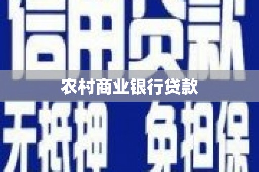 庆元农村商业银行贷款