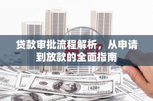 庆元贷款审批流程解析，从申请到放款的全面指南