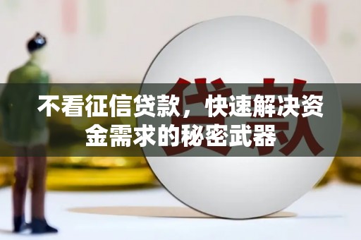 庆元不看征信贷款，快速解决资金需求的秘密武器