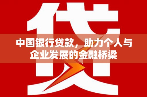 庆元中国银行贷款，助力个人与企业发展的金融桥梁