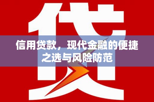 庆元信用贷款，现代金融的便捷之选与风险防范