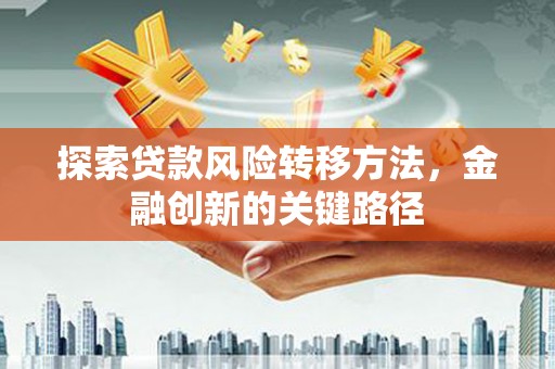庆元探索贷款风险转移方法，金融创新的关键路径