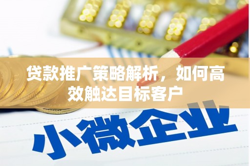 庆元贷款推广策略解析，如何高效触达目标客户