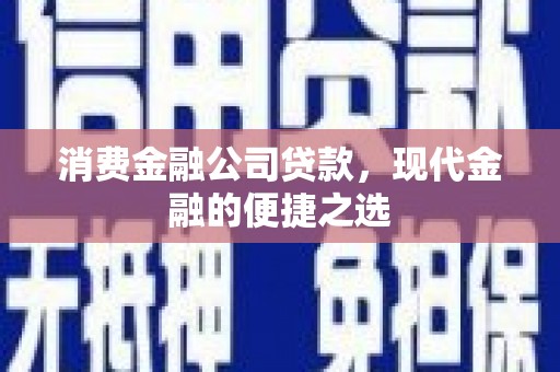 庆元消费金融公司贷款，现代金融的便捷之选