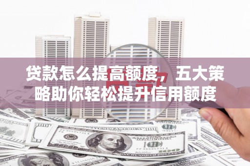 庆元贷款怎么提高额度，五大策略助你轻松提升信用额度