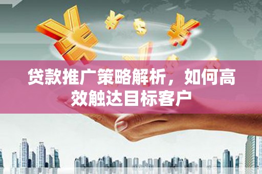 庆元贷款推广策略解析，如何高效触达目标客户
