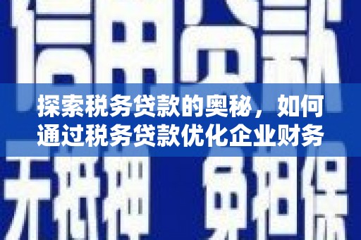 庆元探索税务贷款的奥秘，如何通过税务贷款优化企业财务