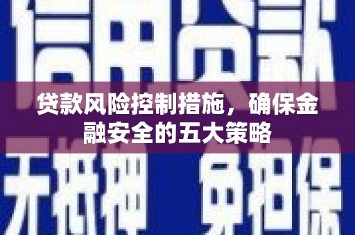 庆元贷款风险控制措施，确保金融安全的五大策略
