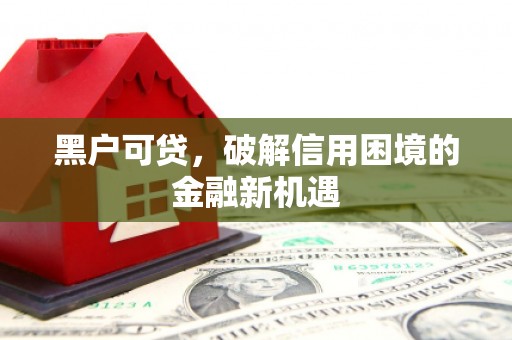 庆元黑户可贷，破解信用困境的金融新机遇