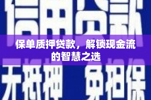 庆元保单质押贷款，解锁现金流的智慧之选