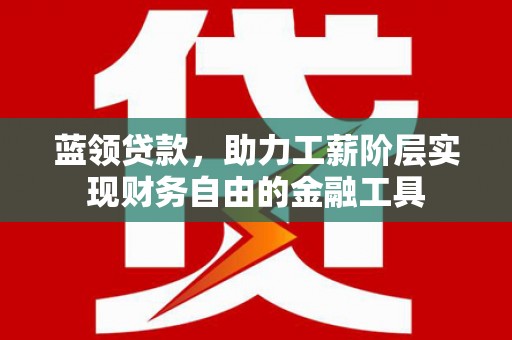 庆元蓝领贷款，助力工薪阶层实现财务自由的金融工具