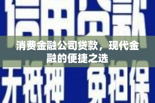 庆元消费金融公司贷款，现代金融的便捷之选