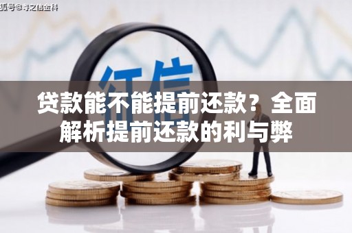 庆元贷款能不能提前还款？全面解析提前还款的利与弊