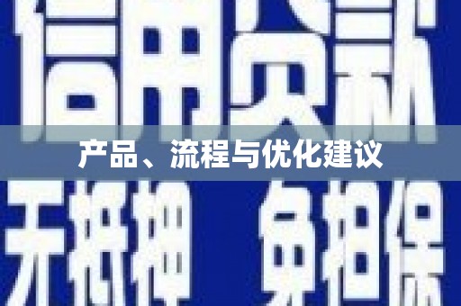 庆元产品、流程与优化建议