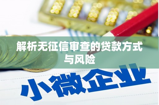 庆元解析无征信审查的贷款方式与风险