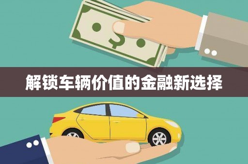 庆元解锁车辆价值的金融新选择