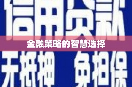 庆元金融策略的智慧选择