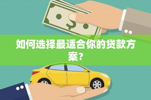 庆元如何选择最适合你的贷款方案？
