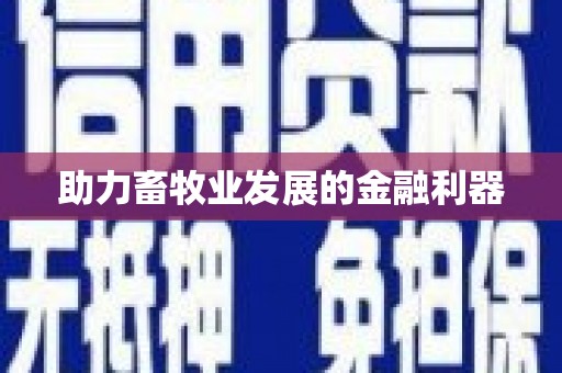 庆元助力畜牧业发展的金融利器