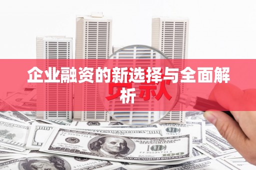 庆元企业融资的新选择与全面解析