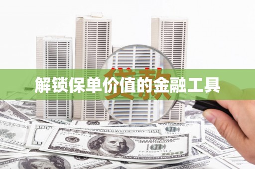 庆元解锁保单价值的金融工具