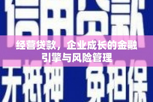 庆元经营贷款，企业成长的金融引擎与风险管理